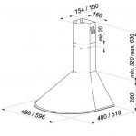 Wall-mounted canopy MAAN Mix 3 60 310 m3/h, Black