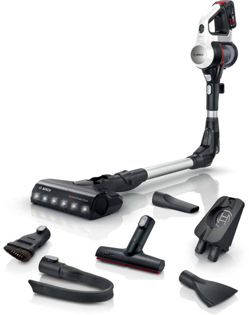 Bosch BSS711W stick vacuum/electric broom Battery Dry Bagless 0.3 L Black, Silver, White