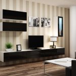 Cama TV stand VIGO 140 30/140/40 white/black gloss