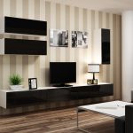 Cama TV stand VIGO 140 30/140/40 white/black gloss