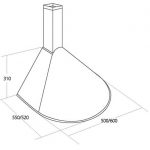 Chimney Hood AKPO WK-5 RONDO TURBO 50 INOX