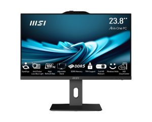 MSI AIO PRO AP242P 14M-649XEU i5-14400 23.8" IPS LED FHD Non-Touch Anti-Glare 16GB SSD512GB M.2 AX211 WiFi 6E NoOS Black