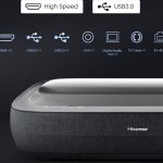 Hisense 120L9HA projection TV Ultra short throw projector 3000 ANSI lumens DLP UHD 4K (3840x2160) Black, Dark Grey