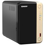 QNAP TS-264 NAS Tower Intel® Celeron® N5095 8 GB 0 TB QNAP QTS Black, Gold